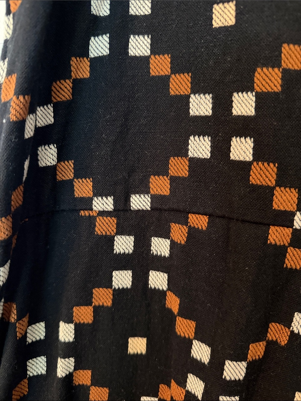 Ace & Jig Black Allovers with Orange and Cream Geometric Print - Picture 3 of 6